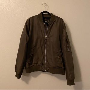 Olive Green Bomber Jacket